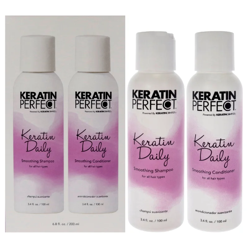 Itch relief spray-Keratin Perfect Keratin Daily Duo by Keratin Perfect for Unisex - 2 Pc 3.4oz Shampoo, 3.4oz Conditioner