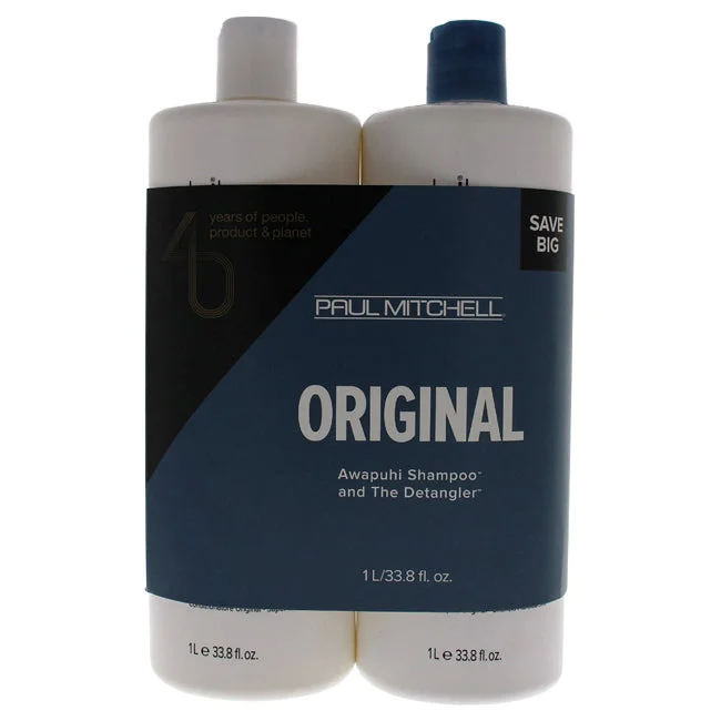 Damage repair mask-Paul Mitchell Original Set by Paul Mitchell for Unisex - 2 Pc 33.8oz Awapuhi Shampoo, 33.8oz Detangler