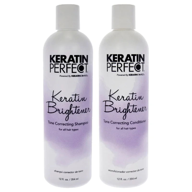 Dry clay-Keratin Perfect Keratin Brightener Kit by Keratin Perfect for Unisex - 2 Pc Kit 12oz Shampoo, 12oz Conditioner