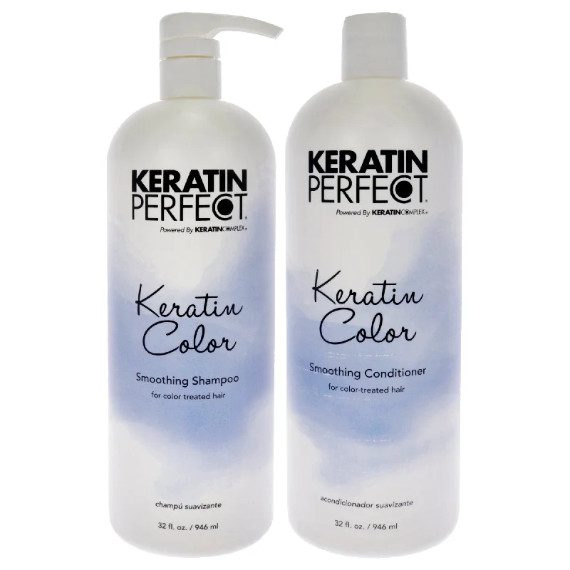 Shine drops-Keratin Perfect Keratin Color Kit by Keratin Perfect for Unisex - 2 Pc Kit 32oz Shampoo, 32oz Conditioner