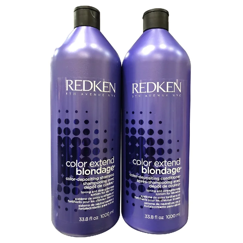 Synthetic hair shampoo-Redken Color Extend Blondage Shampoo and Conditioner 33.8 oz Duo