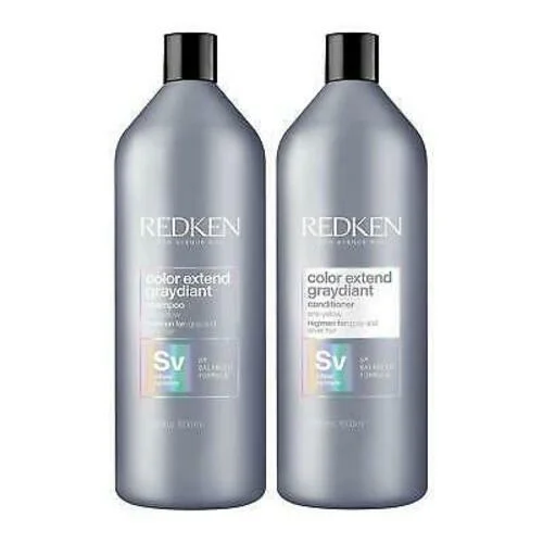 Polishing cream-Redken Color Extend Graydiant Anti-Yellow Silver Shampoo Conditioner 33.8oz Duo