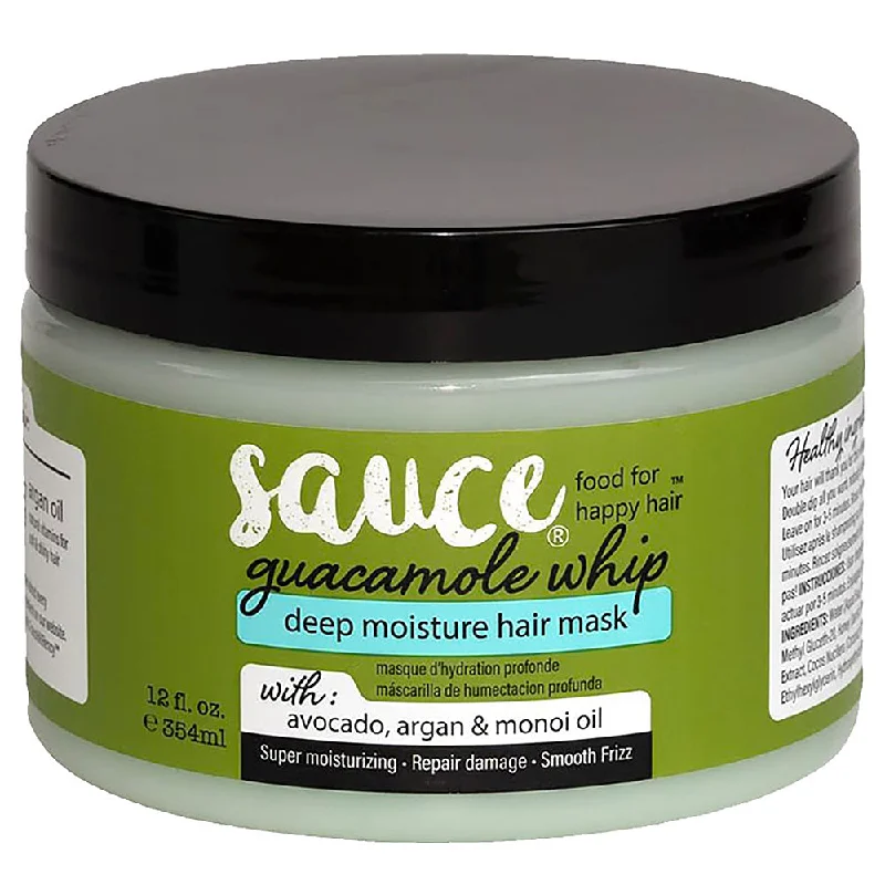 Humidity shield balm-Sauce Beauty Guacamole Whip Deep Moisture Hair Mask 12oz Repair Damaged Hair