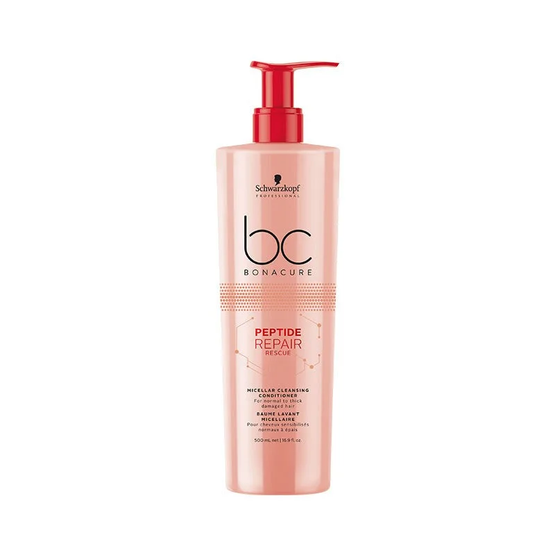 Natural hair care for humidity-Schwarzkopf Bonacure Peptide Repair Rescue Micellar Cleansing Conditioner 500ml