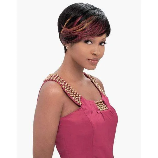 real person hair ring coupon code-Sensationnel 100% Human Hair Bump Collection Wig - FAB FRINGE - Unbeatable