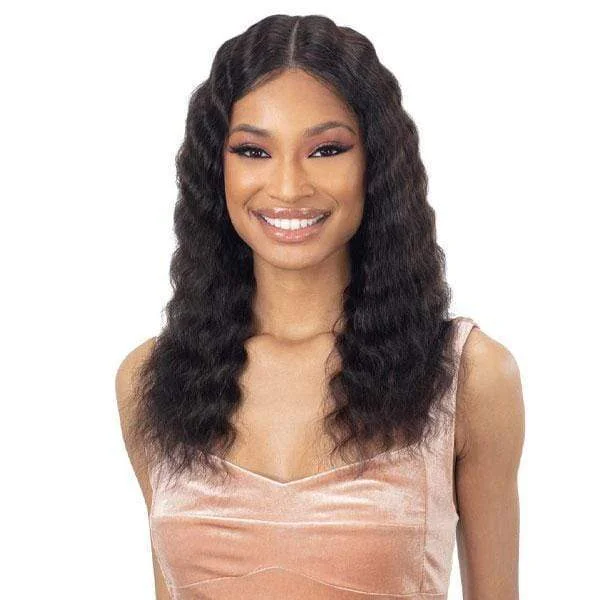 real person hair ring refined style-Shake N Go Girlfriend 100% Virgin Human Hair Lace Frontal Wig - DEEP WAVER 20"