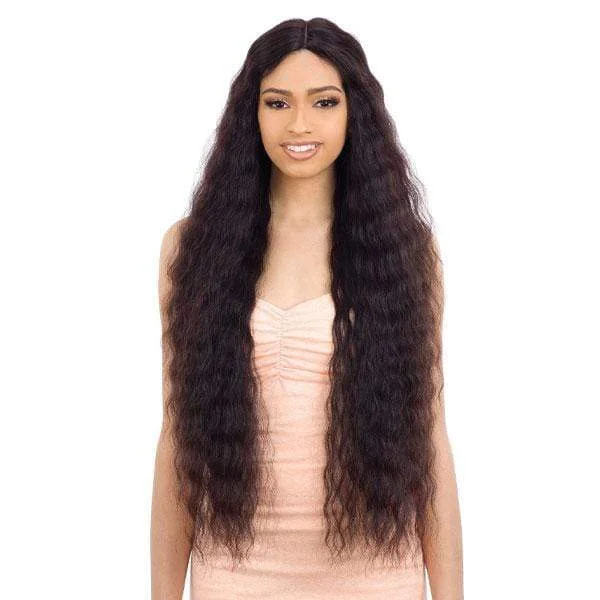 real person hair ring top pick-Shake-N-Go Naked 100% Human Hair Freedom 5" Lace Part Wig - NATURAL 705