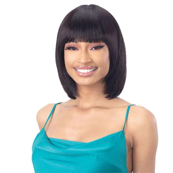 real person hair ring viral trend-Shake-N-Go Naked 100% Human Hair Premium Wig - MELIA