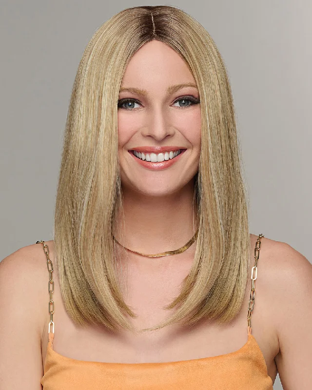 Synthetic wigs for house parties-Sleek For The Week | Skin Part Synthetic Wig by Hairdo