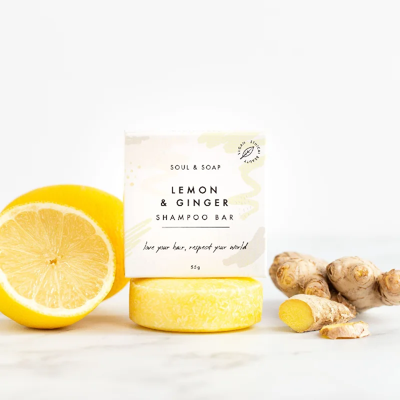 Extra hold gel-Soul & Soap - Lemon and Ginger Shampoo Bar