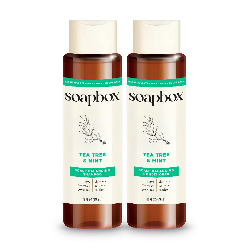 Tea Tree & Mint Scalp Balancing Shampoo + Conditioner Set