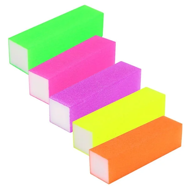 Flake control serum-Hair grip spray-The Edge Neon Sanding Blocks Pack of 5 Mix Colours