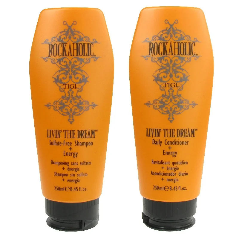 High-shine lacquer-Tigi Rockaholic Livin The Dream Shampoo & Conditioner Duo 8.45 oz