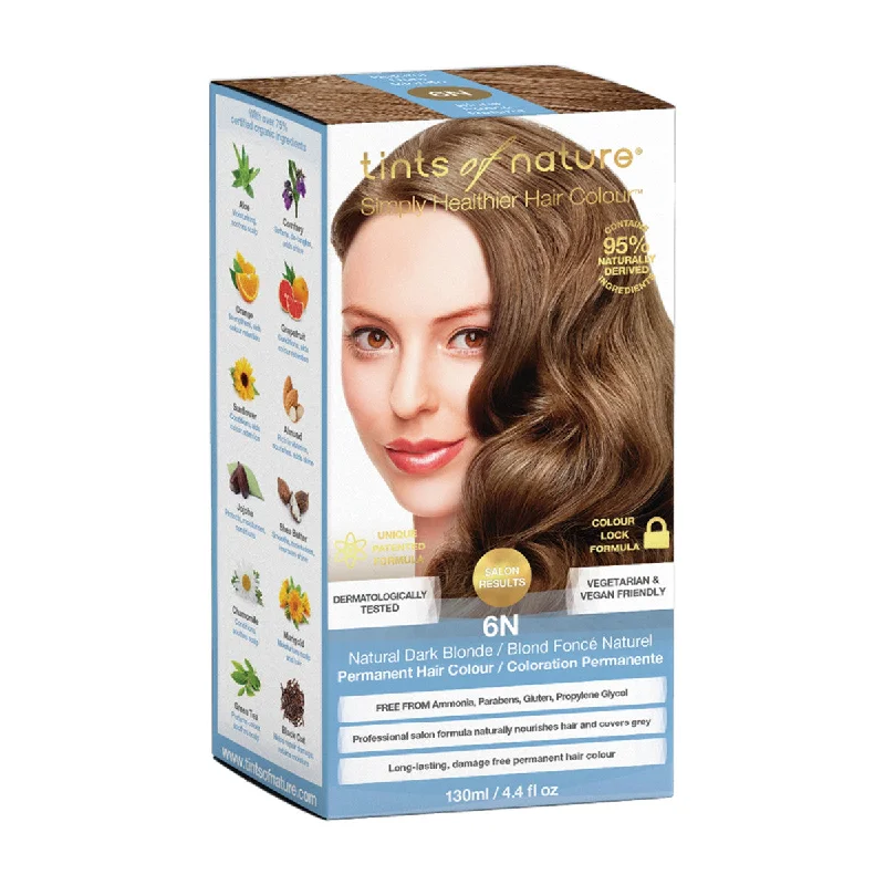 Sculpting wax-TINTS OF NATURE Natural Dark Blonde - 6N Permanent Organic Hair Colour - 120ml