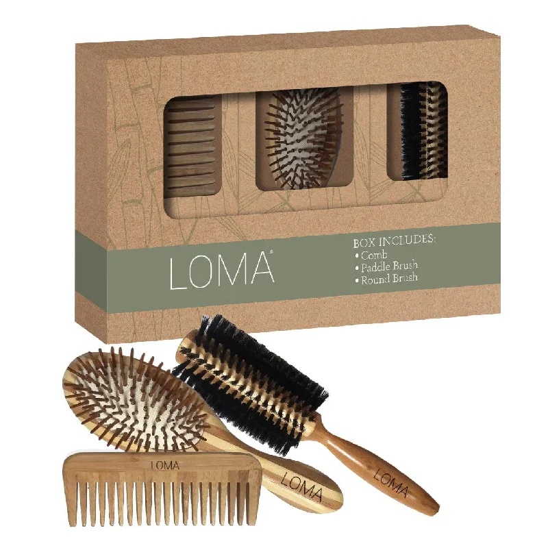 Bamboo Comb & Brushes Set