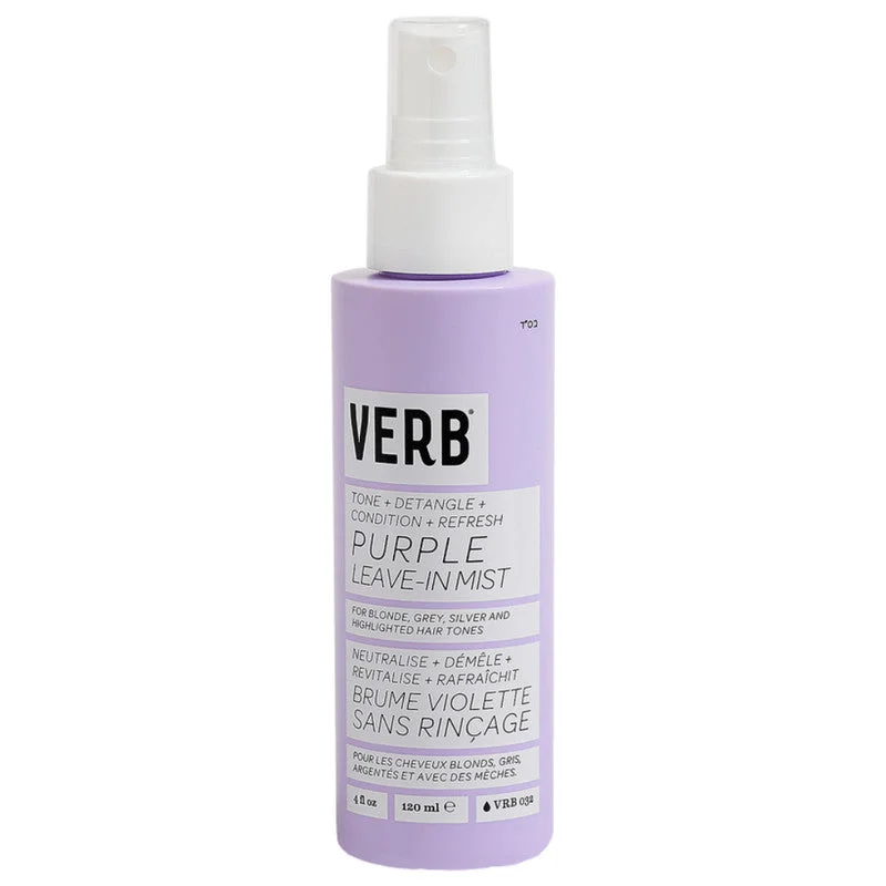 Hair care routine for frizz control-VERB Purple Leave-In Mist 4 oz