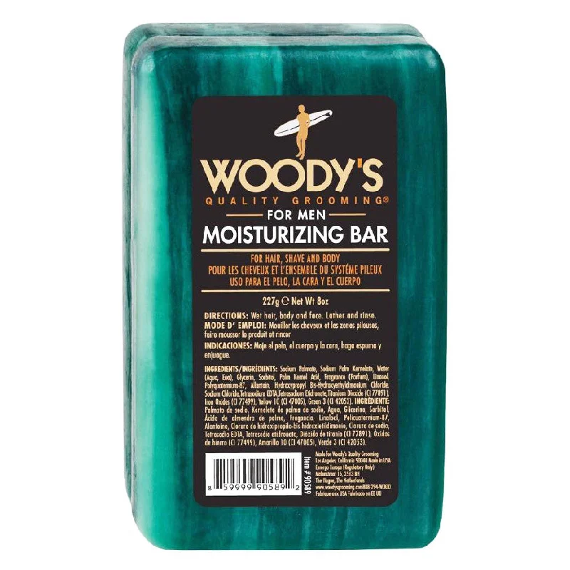 Repair lotion-Woody's Moisturizing Soap Bar for Men 8 oz For Hair Body & Shaving