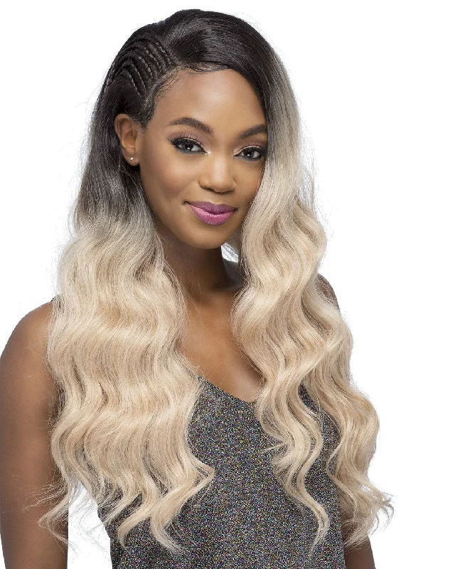 Synthetic wigs with long bangs-Yesica | Lace Front Synthetic Wig by Vivica Fox